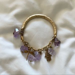 Turkish lavender charm bracelet